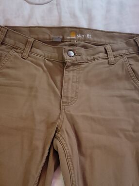 Carhartt Slim Fit Womens Khaki Pants Size 4-6